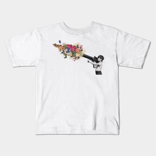 Bazooka Bouquet - Street Art Banksy Fan Art Kids T-Shirt